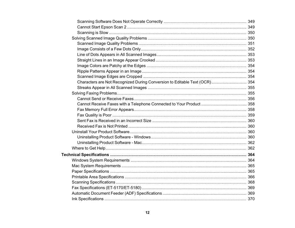 Epson EcoTank Pro ET-5150 Wireless All-in-One Supertank Printer User Manual | Page 12 / 387