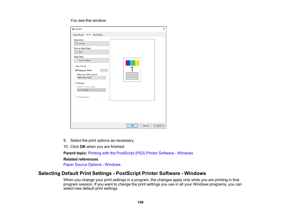 Epson EcoTank Pro ET-5150 Wireless All-in-One Supertank Printer User Manual | Page 159 / 387