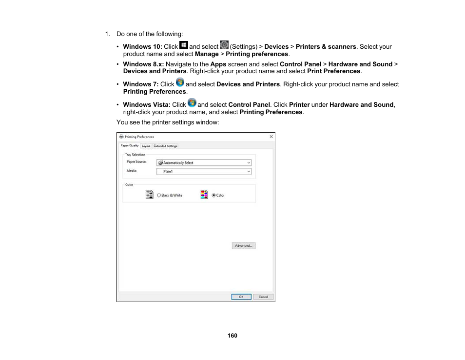 Epson EcoTank Pro ET-5150 Wireless All-in-One Supertank Printer User Manual | Page 160 / 387