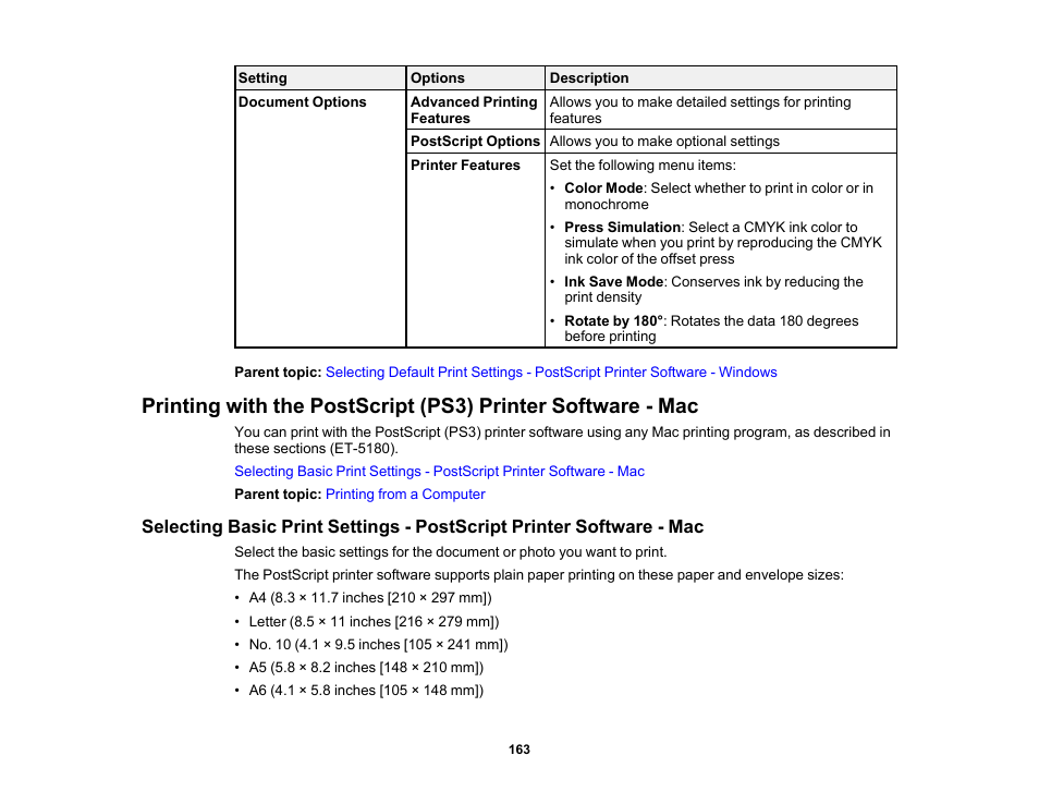 Epson EcoTank Pro ET-5150 Wireless All-in-One Supertank Printer User Manual | Page 163 / 387