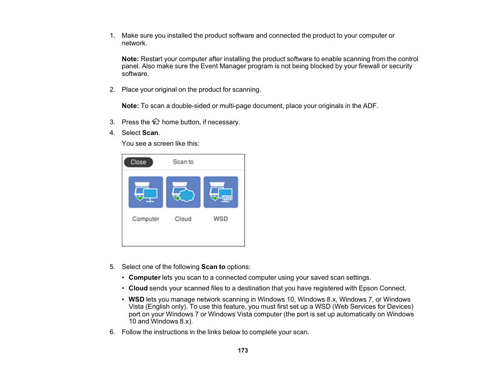 Epson EcoTank Pro ET-5150 Wireless All-in-One Supertank Printer User Manual | Page 173 / 387