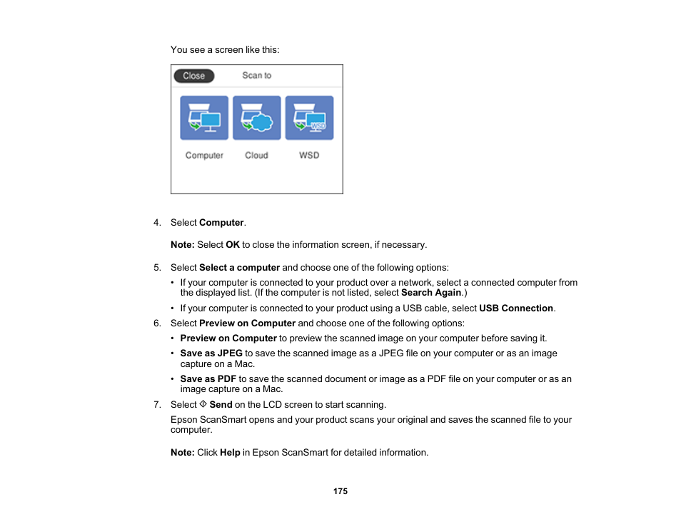 Epson EcoTank Pro ET-5150 Wireless All-in-One Supertank Printer User Manual | Page 175 / 387