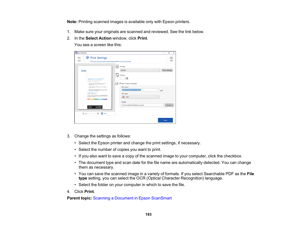 Epson EcoTank Pro ET-5150 Wireless All-in-One Supertank Printer User Manual | Page 193 / 387