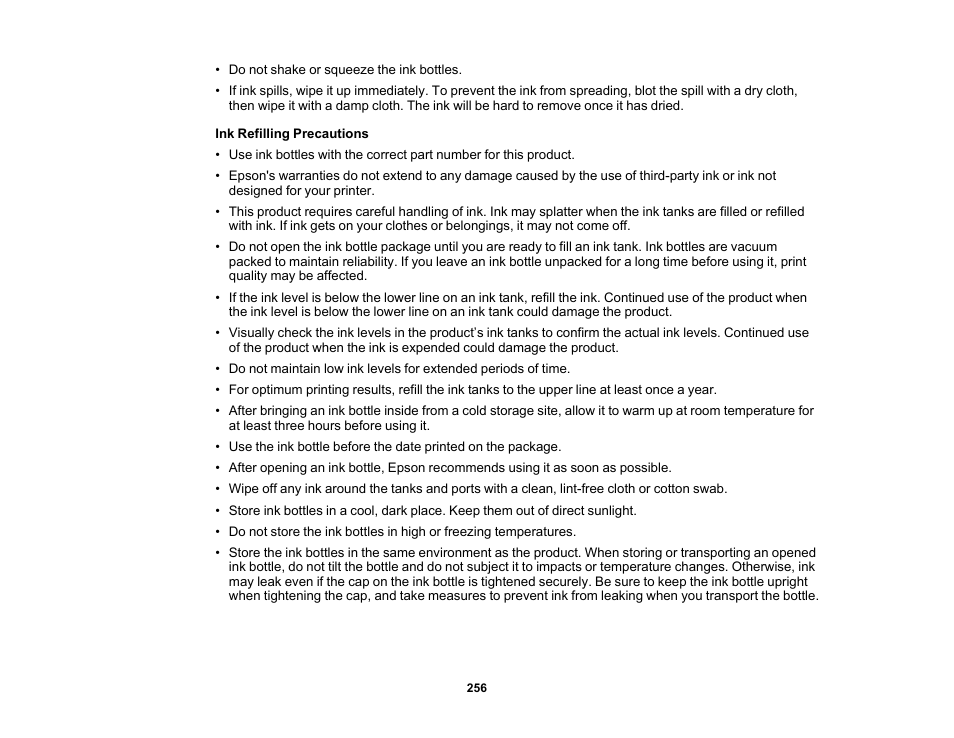 Epson EcoTank Pro ET-5150 Wireless All-in-One Supertank Printer User Manual | Page 256 / 387