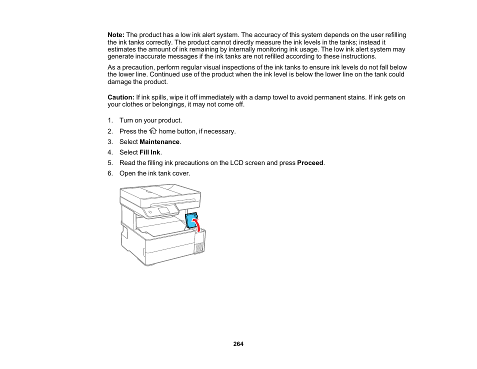 Epson EcoTank Pro ET-5150 Wireless All-in-One Supertank Printer User Manual | Page 264 / 387