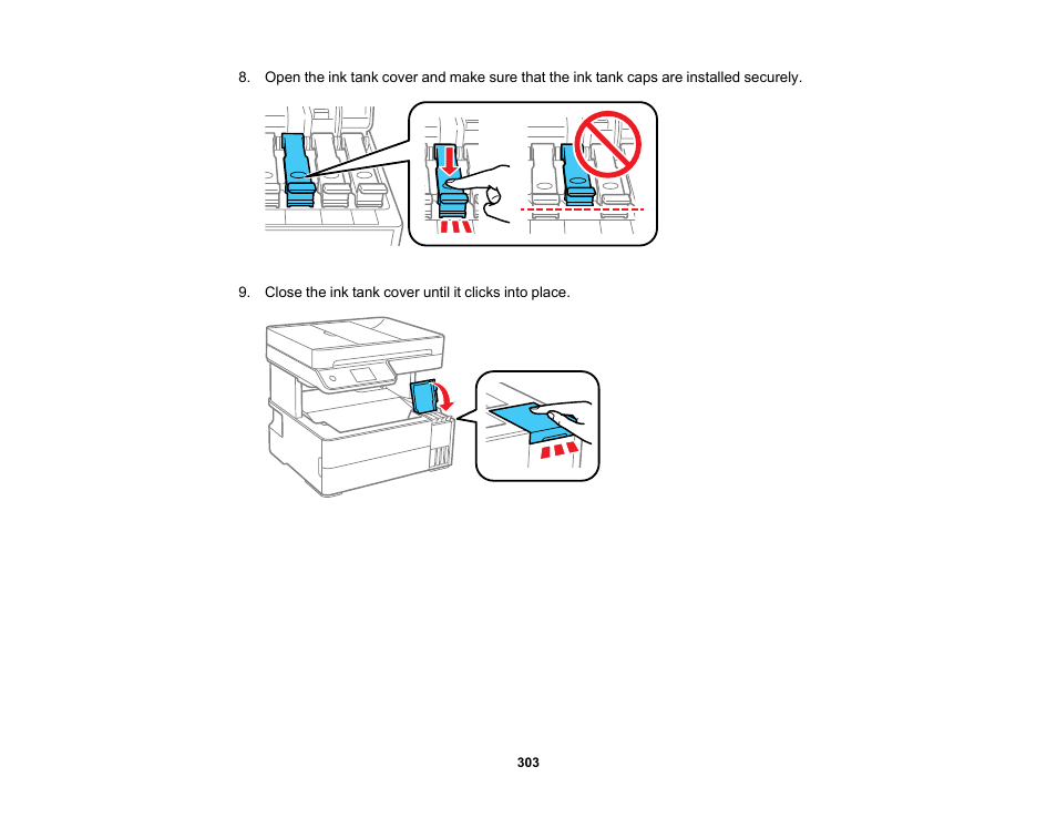 Epson EcoTank Pro ET-5150 Wireless All-in-One Supertank Printer User Manual | Page 303 / 387