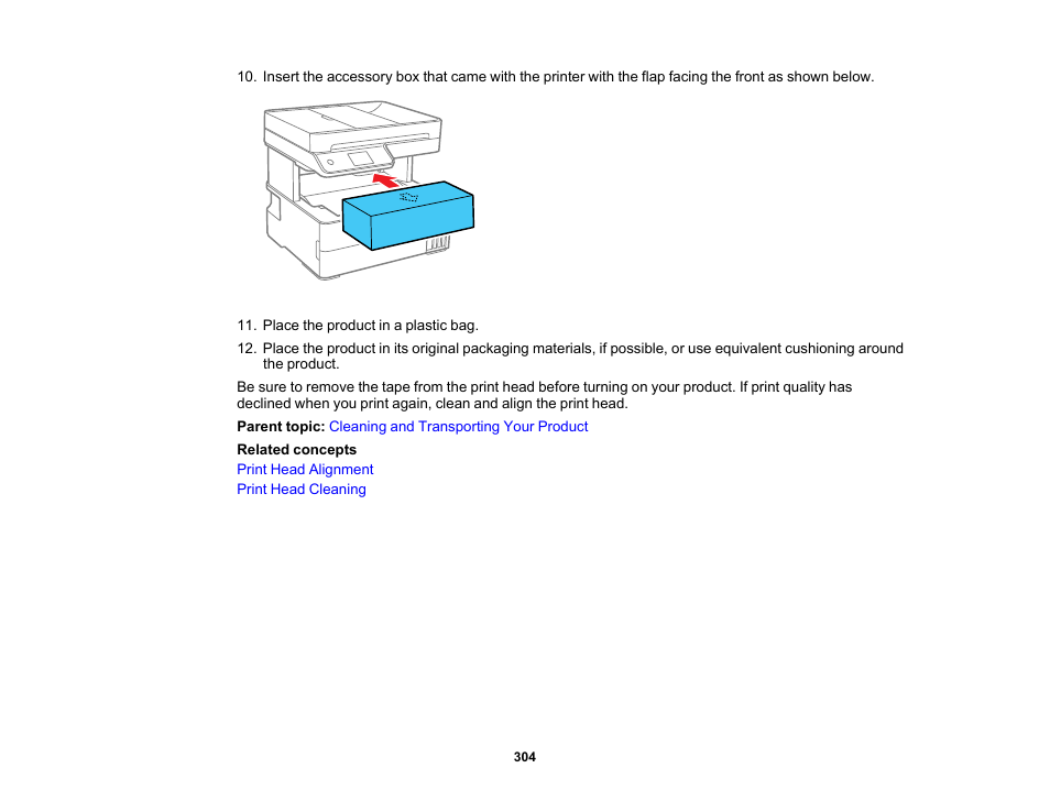 Epson EcoTank Pro ET-5150 Wireless All-in-One Supertank Printer User Manual | Page 304 / 387
