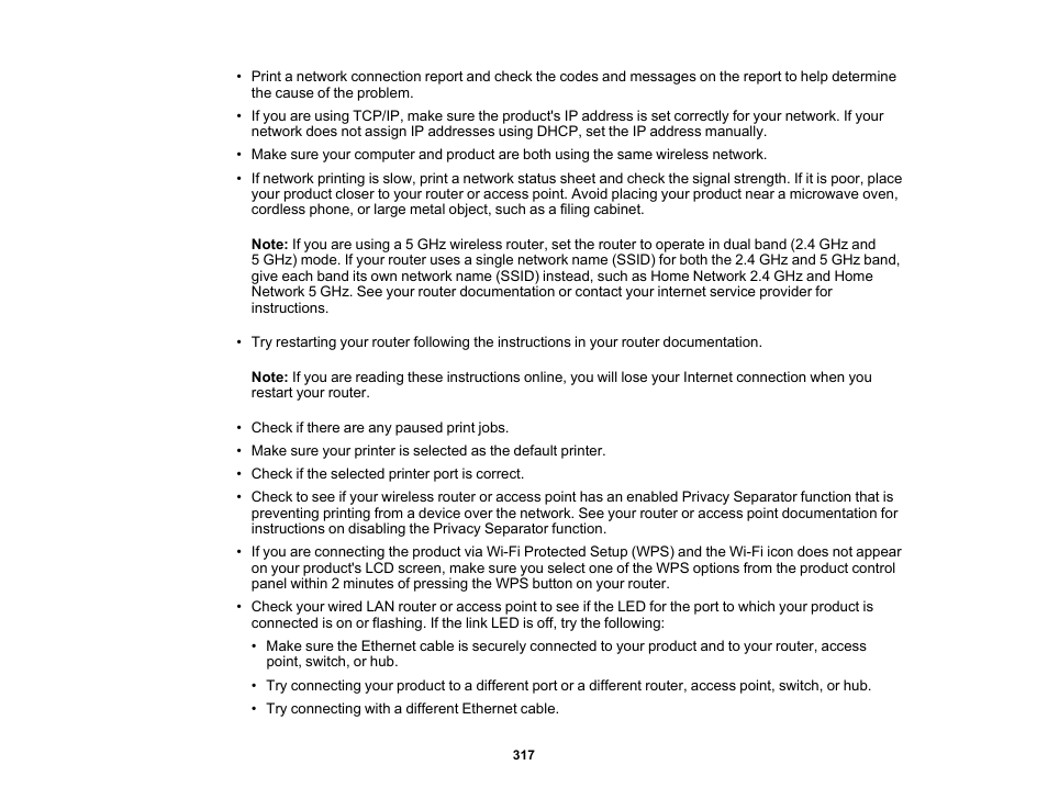 Epson EcoTank Pro ET-5150 Wireless All-in-One Supertank Printer User Manual | Page 317 / 387