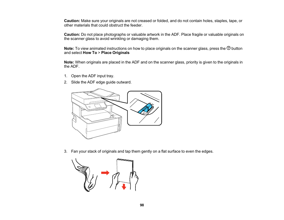 Epson EcoTank Pro ET-5150 Wireless All-in-One Supertank Printer User Manual | Page 98 / 387