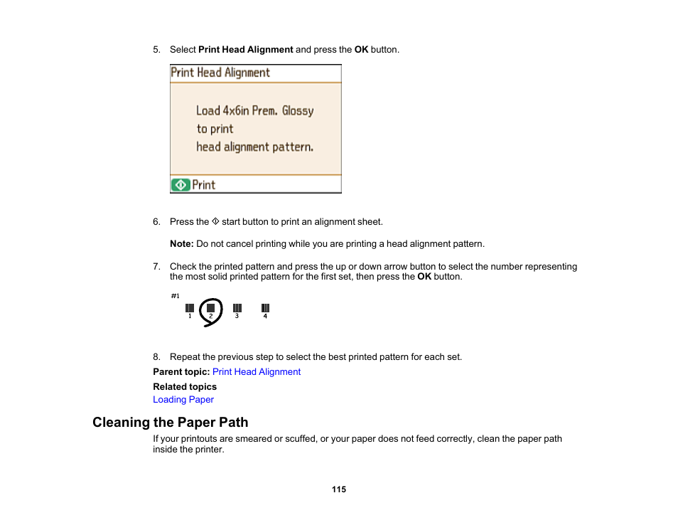 Cleaning the paper path | Epson PictureMate PM-400 Personal Photo Lab User Manual | Page 115 / 164