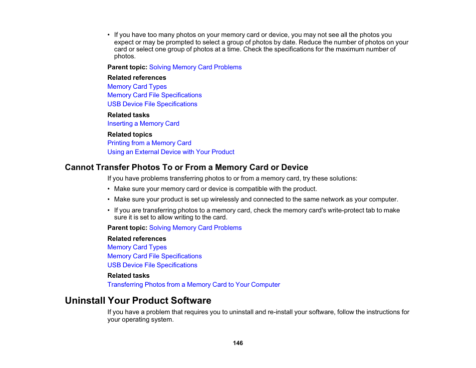 Uninstall your product software | Epson PictureMate PM-400 Personal Photo Lab User Manual | Page 146 / 164