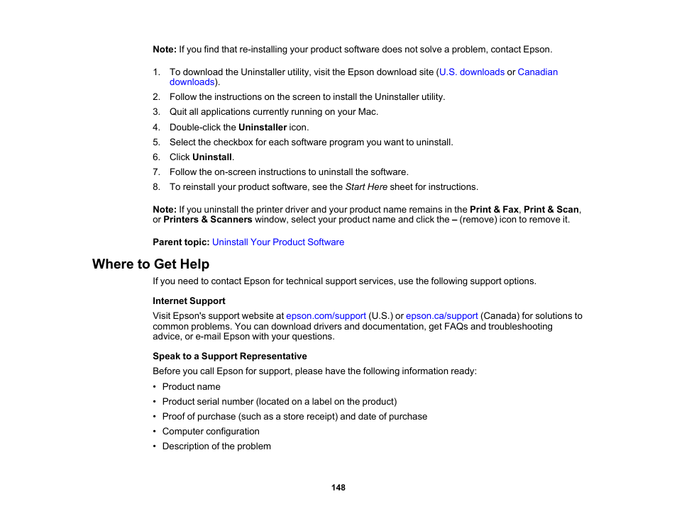 Where to get help | Epson PictureMate PM-400 Personal Photo Lab User Manual | Page 148 / 164