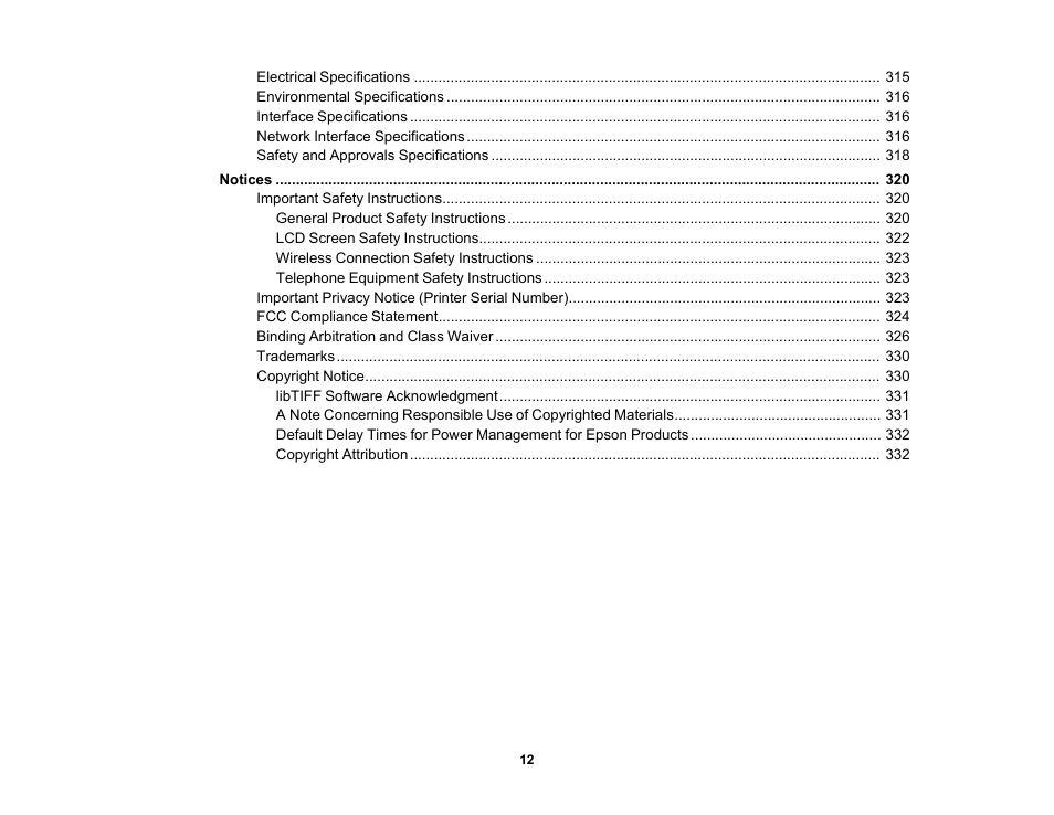Epson WorkForce WF-2960 Wireless All-in-One Color Inkjet Printer User Manual | Page 12 / 332