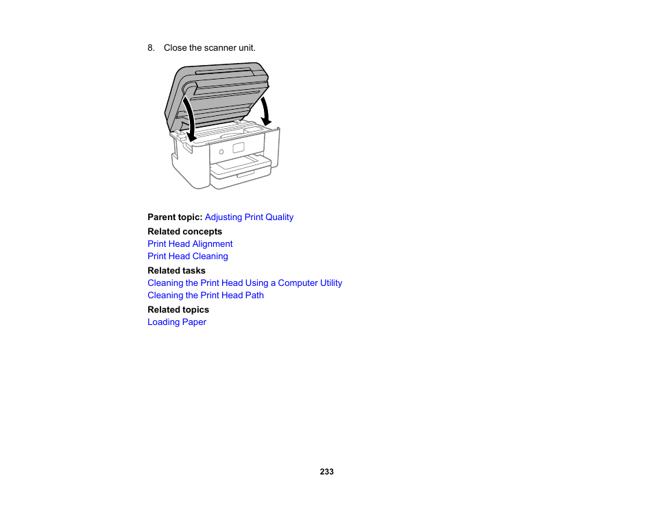 Epson WorkForce WF-2960 Wireless All-in-One Color Inkjet Printer User Manual | Page 233 / 332
