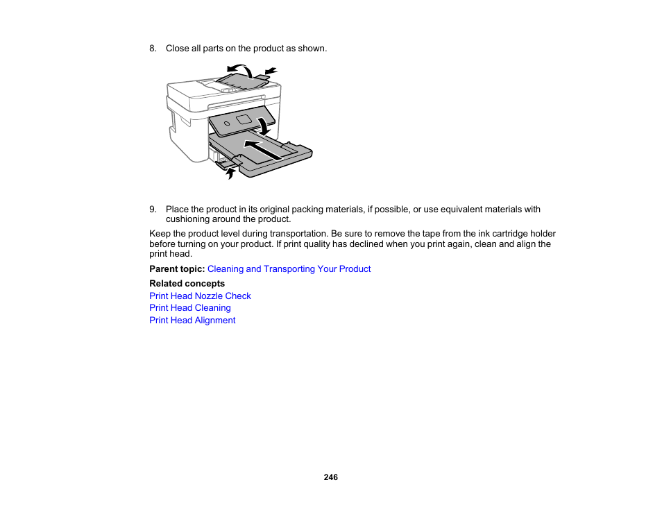 Epson WorkForce WF-2960 Wireless All-in-One Color Inkjet Printer User Manual | Page 246 / 332