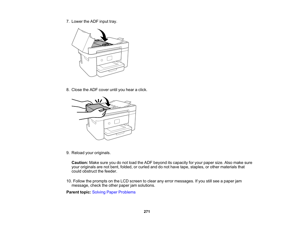 Epson WorkForce WF-2960 Wireless All-in-One Color Inkjet Printer User Manual | Page 271 / 332