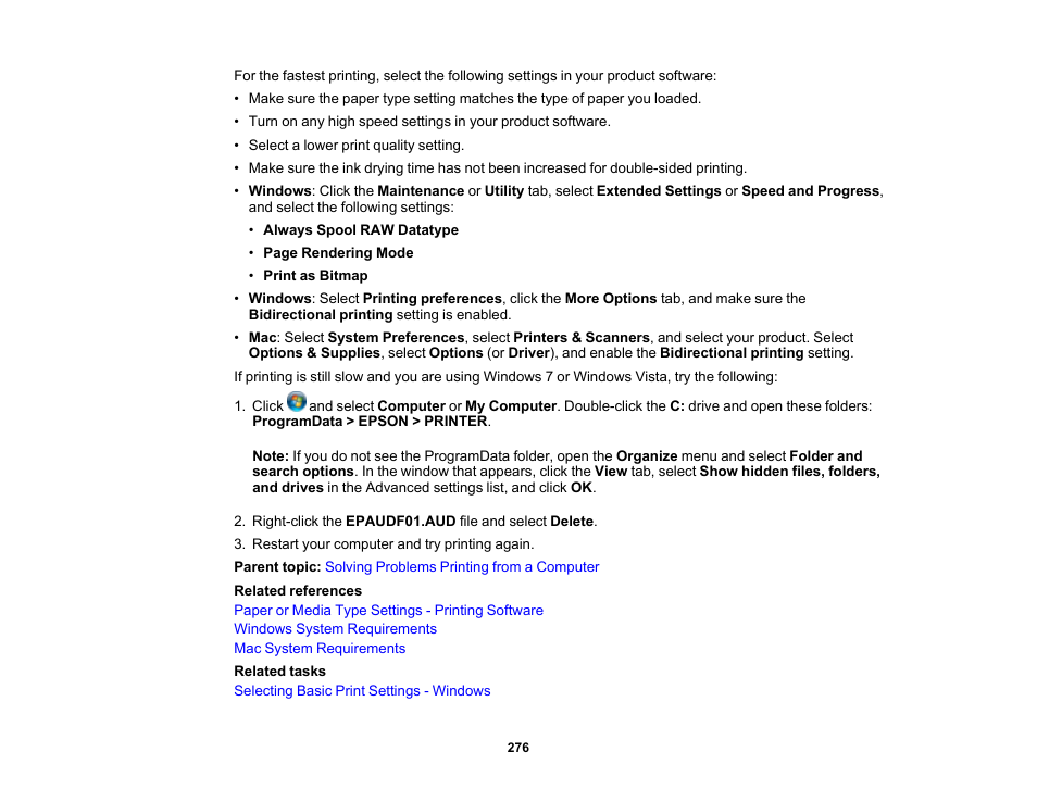Epson WorkForce WF-2960 Wireless All-in-One Color Inkjet Printer User Manual | Page 276 / 332