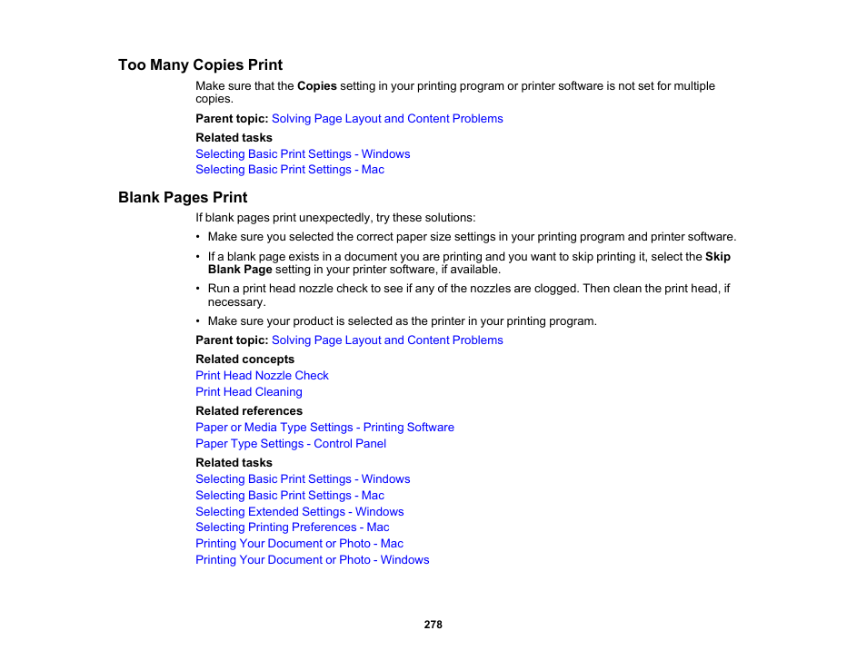 Too many copies print | Epson WorkForce WF-2960 Wireless All-in-One Color Inkjet Printer User Manual | Page 278 / 332