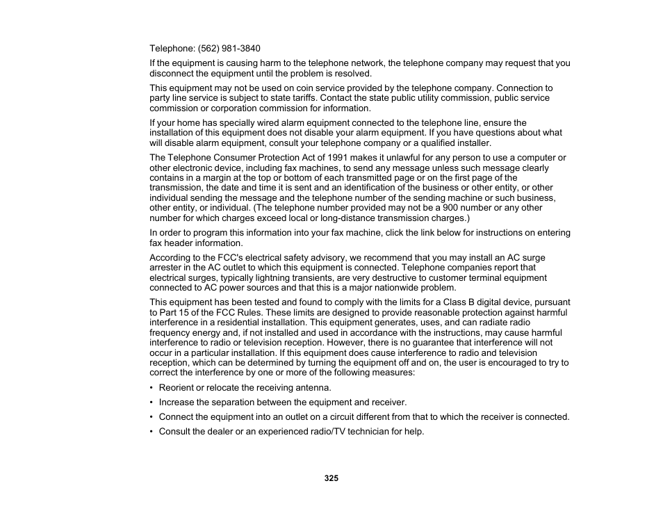 Epson WorkForce WF-2960 Wireless All-in-One Color Inkjet Printer User Manual | Page 325 / 332