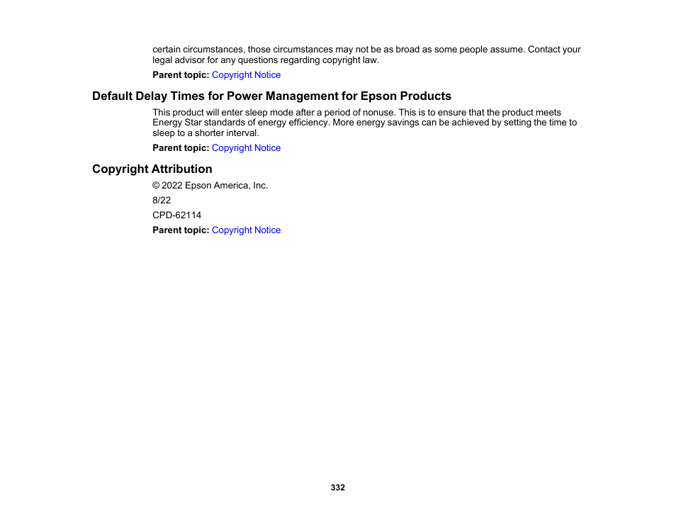 Copyright attribution | Epson WorkForce WF-2960 Wireless All-in-One Color Inkjet Printer User Manual | Page 332 / 332