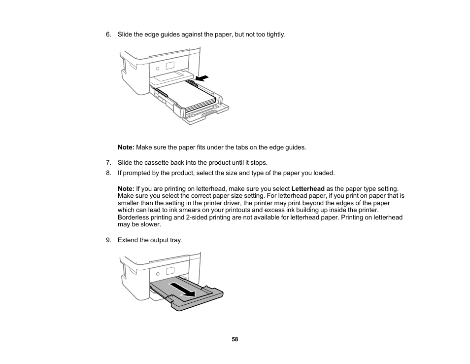 Epson WorkForce WF-2960 Wireless All-in-One Color Inkjet Printer User Manual | Page 58 / 332