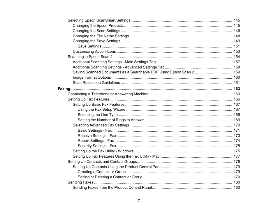 Epson WorkForce WF-2960 Wireless All-in-One Color Inkjet Printer User Manual | Page 7 / 332