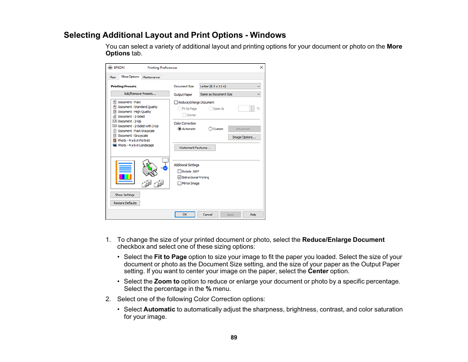 Epson WorkForce WF-2960 Wireless All-in-One Color Inkjet Printer User Manual | Page 89 / 332