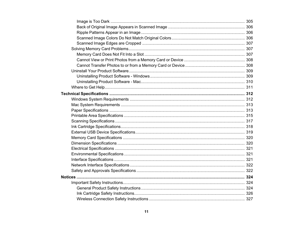 Epson Expression Premium XP-6100 All-in-One Printer User Manual | Page 11 / 334