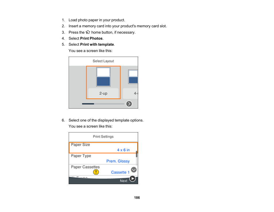 Epson Expression Premium XP-6100 All-in-One Printer User Manual | Page 186 / 334