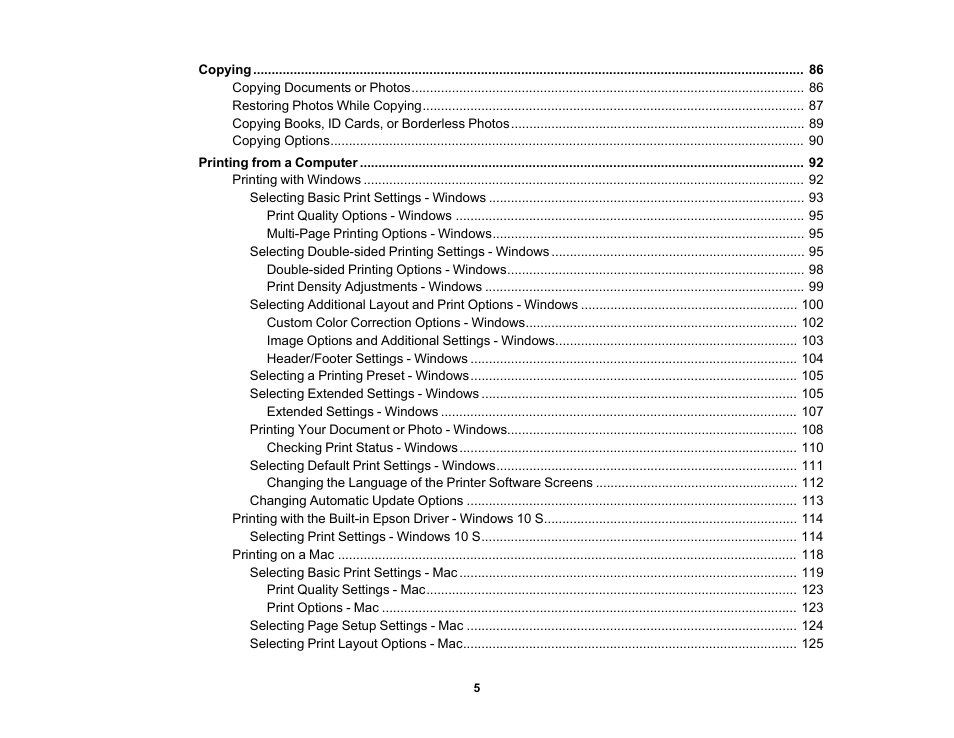 Epson Expression Premium XP-6100 All-in-One Printer User Manual | Page 5 / 334