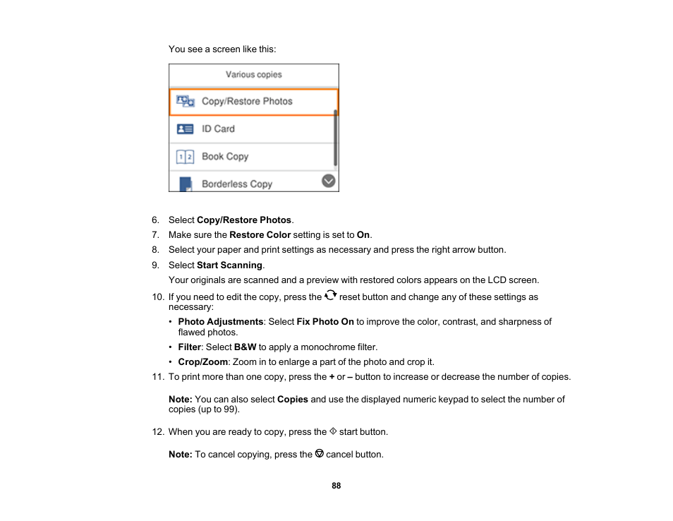 Epson Expression Premium XP-6100 All-in-One Printer User Manual | Page 88 / 334