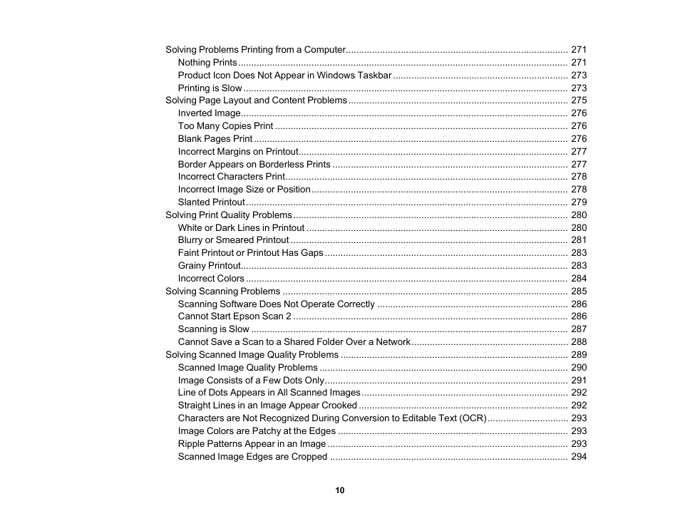 Epson WorkForce WF-2930 Wireless All-in-One Color Inkjet Printer User Manual | Page 10 / 327