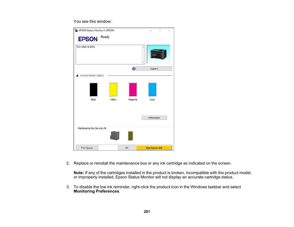 Epson WorkForce WF-2930 Wireless All-in-One Color Inkjet Printer User Manual | Page 201 / 327