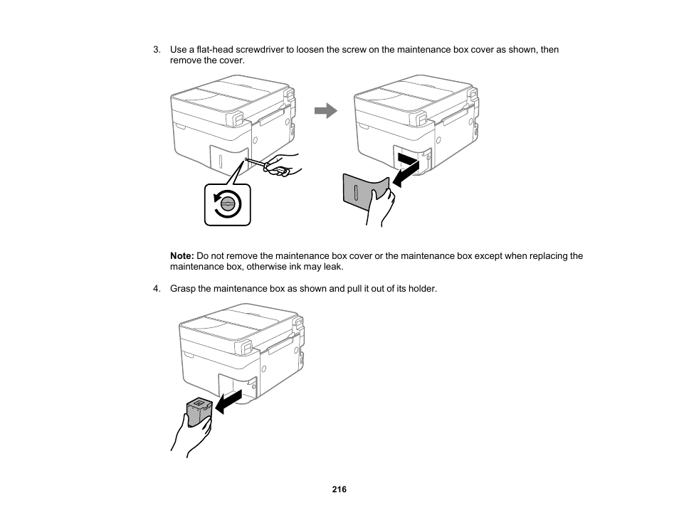 Epson WorkForce WF-2930 Wireless All-in-One Color Inkjet Printer User Manual | Page 216 / 327