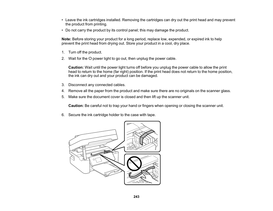 Epson WorkForce WF-2930 Wireless All-in-One Color Inkjet Printer User Manual | Page 243 / 327