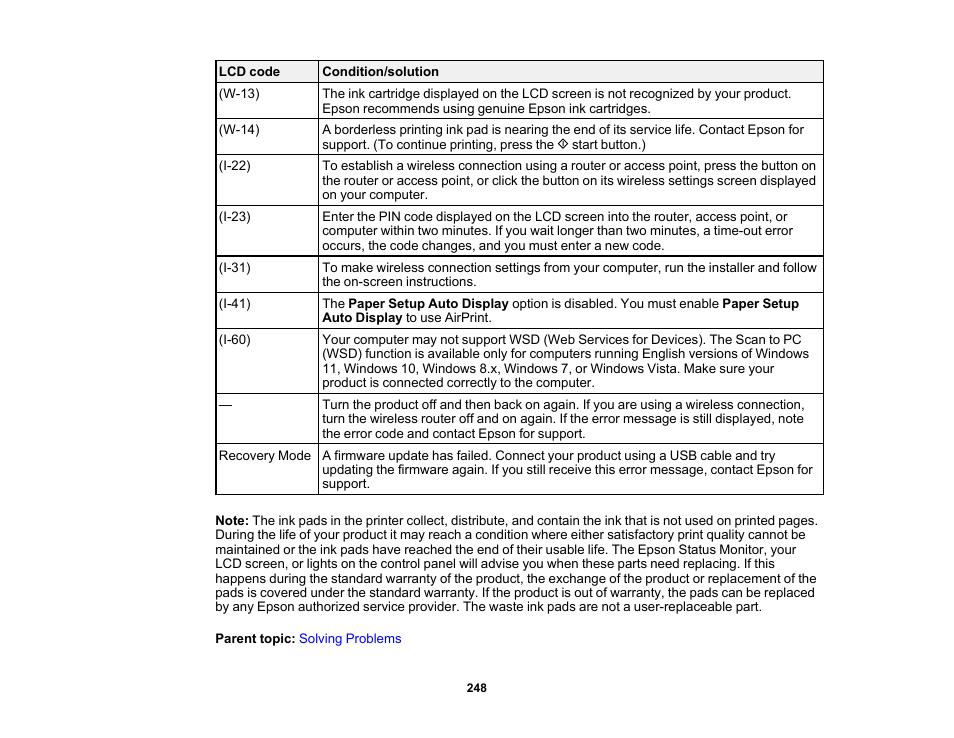 Epson WorkForce WF-2930 Wireless All-in-One Color Inkjet Printer User Manual | Page 248 / 327