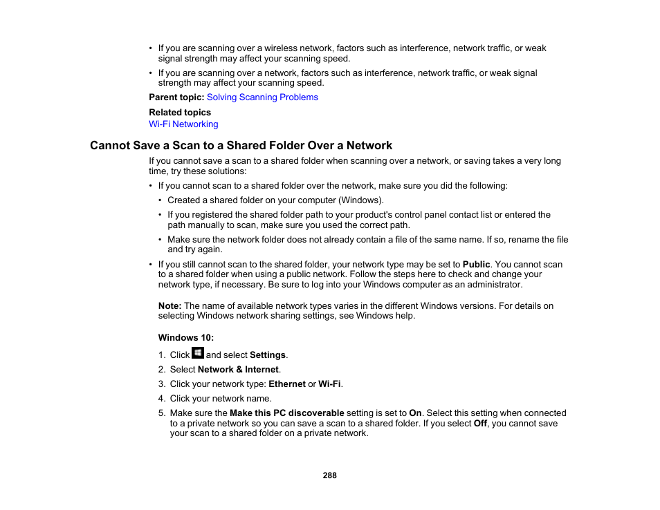 Epson WorkForce WF-2930 Wireless All-in-One Color Inkjet Printer User Manual | Page 288 / 327