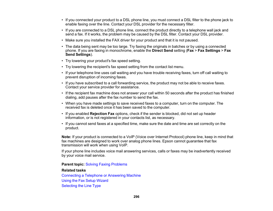 Epson WorkForce WF-2930 Wireless All-in-One Color Inkjet Printer User Manual | Page 296 / 327