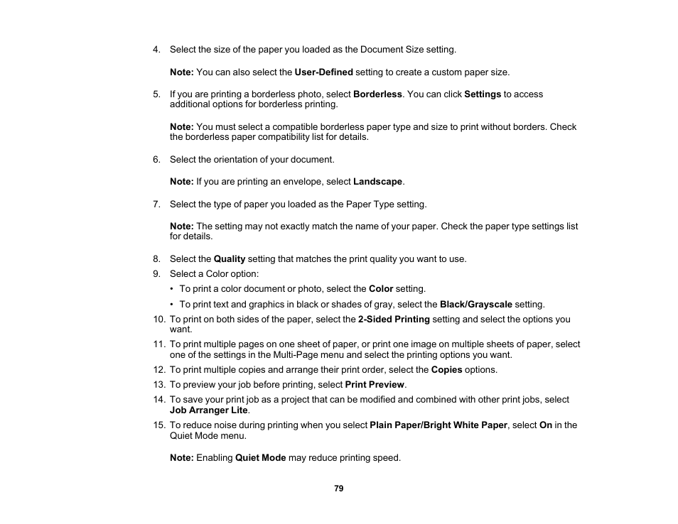 Epson WorkForce WF-2930 Wireless All-in-One Color Inkjet Printer User Manual | Page 79 / 327