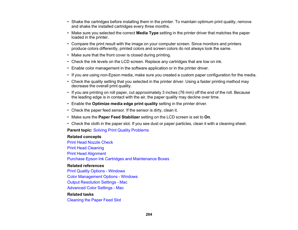 Epson SureColor P20000 Standard Edition 64" Large-Format Inkjet Printer User Manual | Page 204 / 232