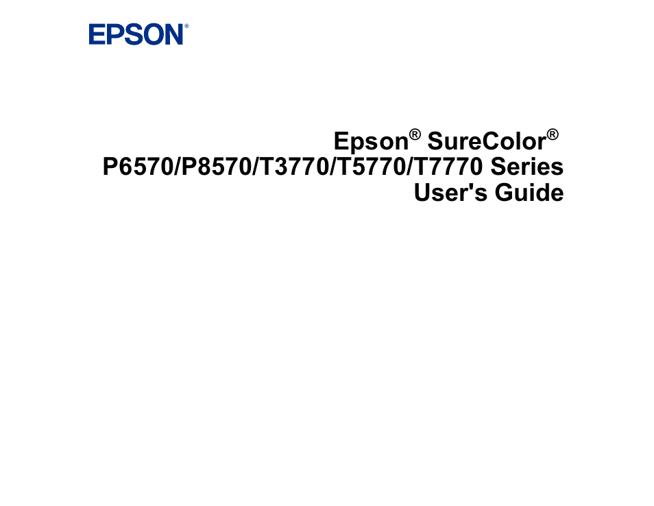 Epson SureColor P8570DL 44" Wide-Format Dual Roll Printer with High-Capacity 1.6L Ink Pack System User Manual | 462 pages