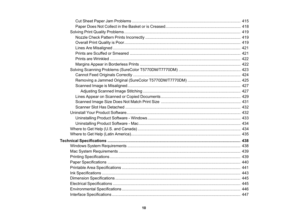 Epson SureColor P8570DL 44" Wide-Format Dual Roll Printer with High-Capacity 1.6L Ink Pack System User Manual | Page 10 / 462