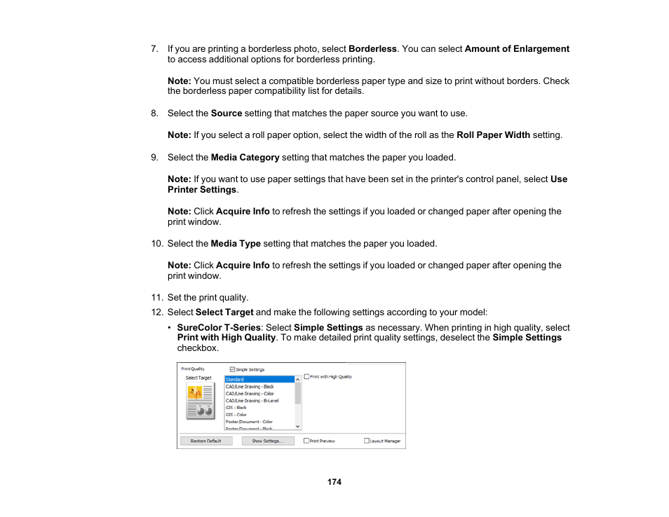 Epson SureColor P8570DL 44" Wide-Format Dual Roll Printer with High-Capacity 1.6L Ink Pack System User Manual | Page 174 / 462