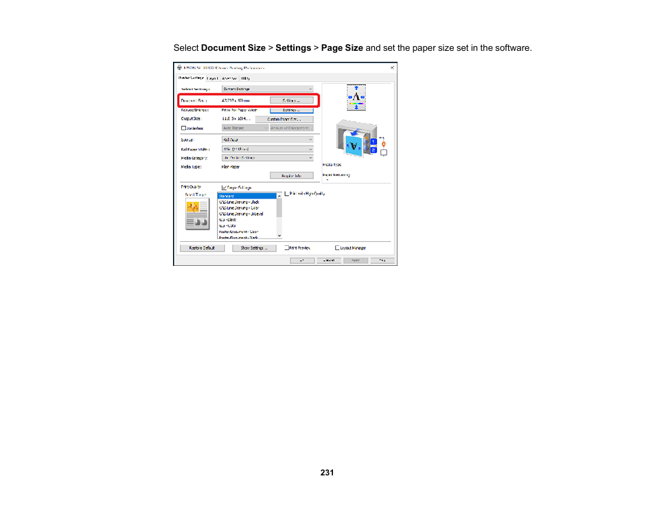 Epson SureColor P8570DL 44" Wide-Format Dual Roll Printer with High-Capacity 1.6L Ink Pack System User Manual | Page 231 / 462