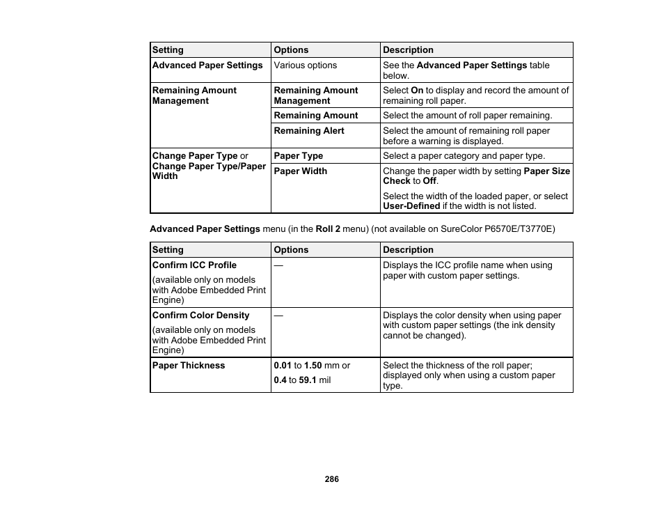 Epson SureColor P8570DL 44" Wide-Format Dual Roll Printer with High-Capacity 1.6L Ink Pack System User Manual | Page 286 / 462