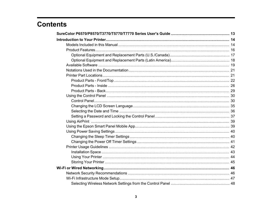 Epson SureColor P8570DL 44" Wide-Format Dual Roll Printer with High-Capacity 1.6L Ink Pack System User Manual | Page 3 / 462