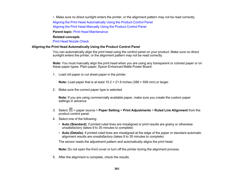 Epson SureColor P8570DL 44" Wide-Format Dual Roll Printer with High-Capacity 1.6L Ink Pack System User Manual | Page 361 / 462