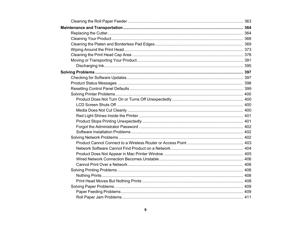 Epson SureColor P8570DL 44" Wide-Format Dual Roll Printer with High-Capacity 1.6L Ink Pack System User Manual | Page 9 / 462