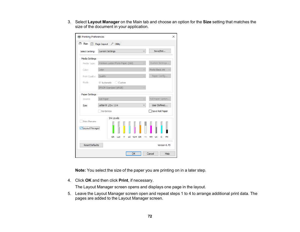 Epson SureColor P5000 Commercial Edition 17" Wide-Format Inkjet Printer User Manual | Page 72 / 198