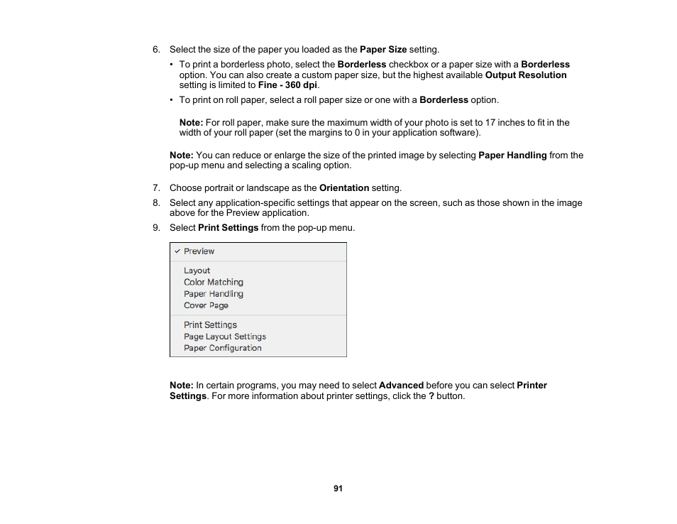 Epson SureColor P5000 Commercial Edition 17" Wide-Format Inkjet Printer User Manual | Page 91 / 198